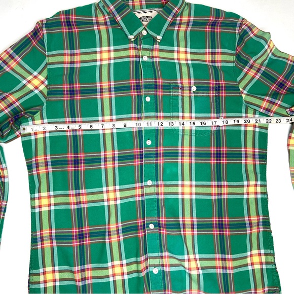 Vans Green Plaid Button Down Long Sleeve Shirt - Picture 12 of 13